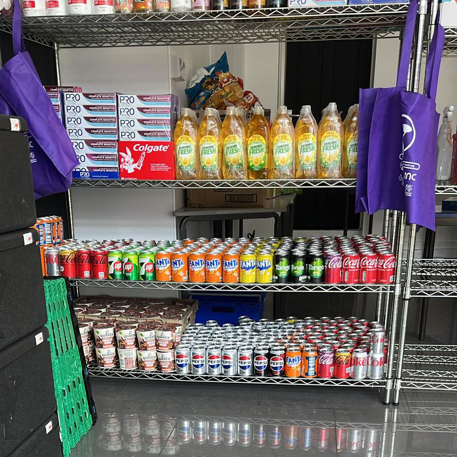 Photo of food items in a pantry